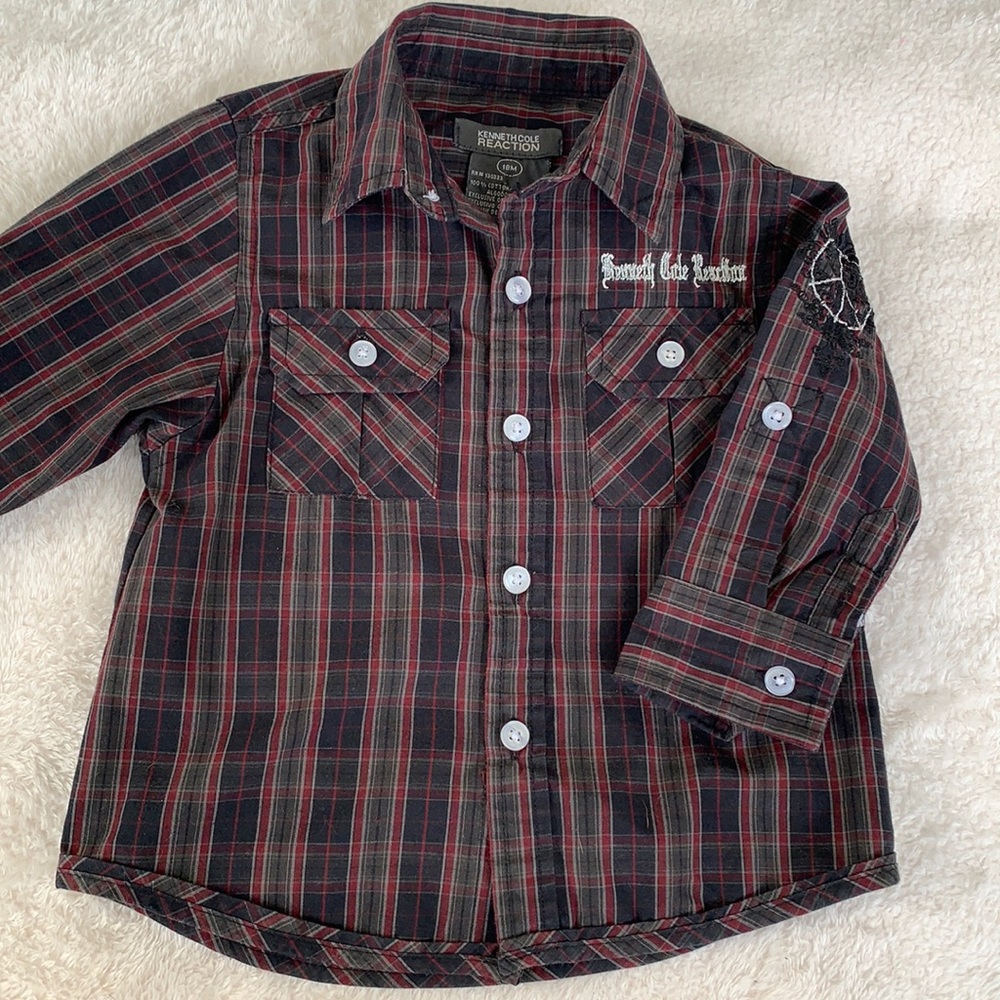Boys Kenneth Cole Reaction button down Shirt 18M